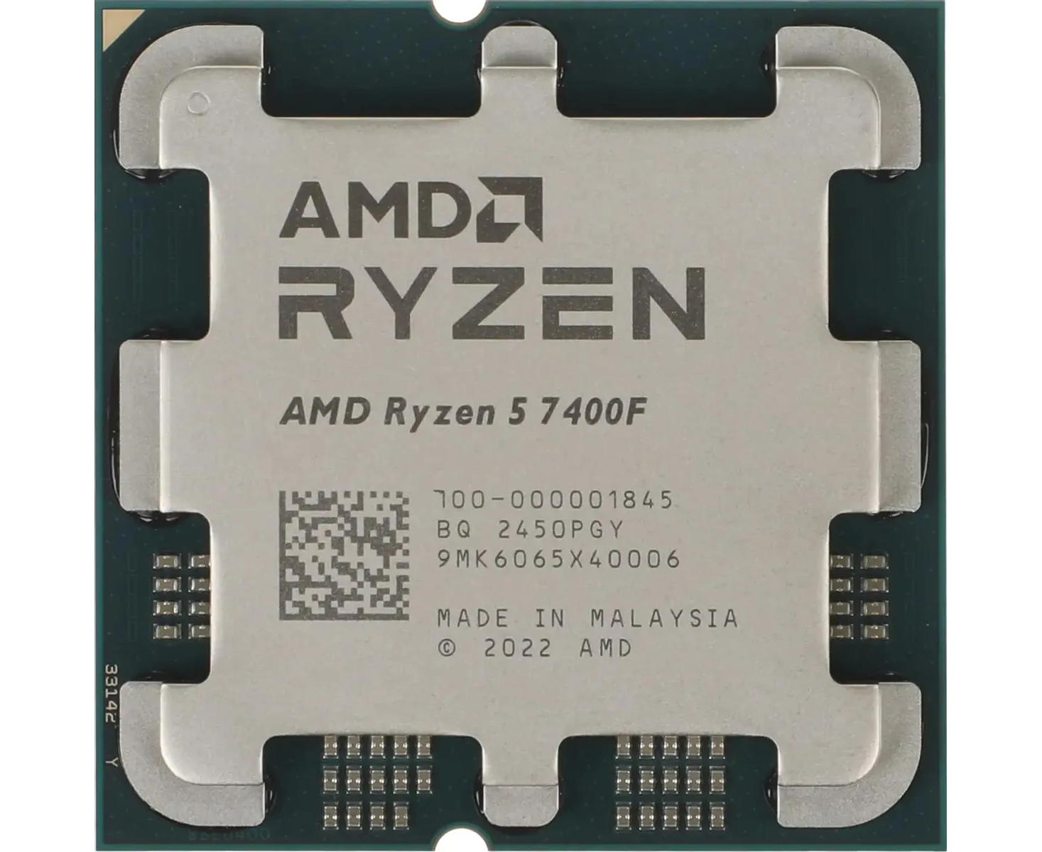 Процессор AMD Ryzen 5 7400 F Tray (100-000001845) (AM5, 3.7 G Hz up to 4.7 G Hz/6 Mb+32 Mb, 6 C/12 T, 5nm, Raphael, 65 W, unlocked)