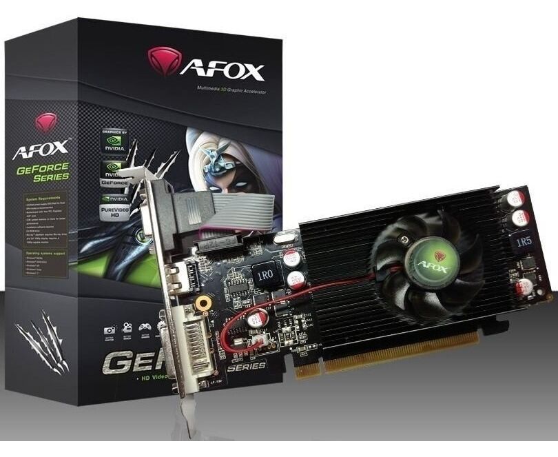 Видеокарта AFOX AF210-1024 D3 L5 V2 Geforce GT210 1 GB DDR3 64 Bit DVI HDMI VGA LP Single Fan