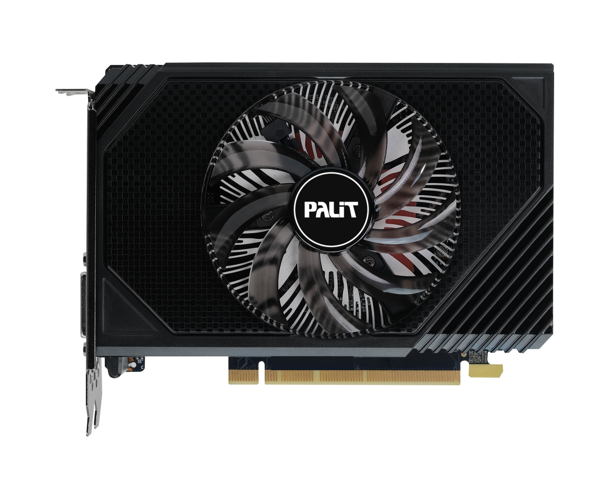 Видеокарта Palit RTX3050 Stormx (NE63050018 JE-1070 F) Nvidia Ge Force RTX 3050 PCI-E 4.0 6 Gb 96bit GDDR6 1042/14000 DV Ix1 HDM Ix1 D Px1 HDCP Ret