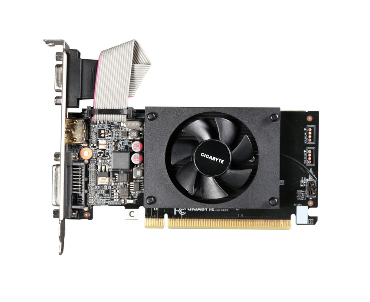 Видеокарта Gigabyte GT710 (GV-N710 D3-2 GL 2.0 PCI-E) 2 GB DDR3 64bit VGA DVI-D HDMI PCI-E RTL