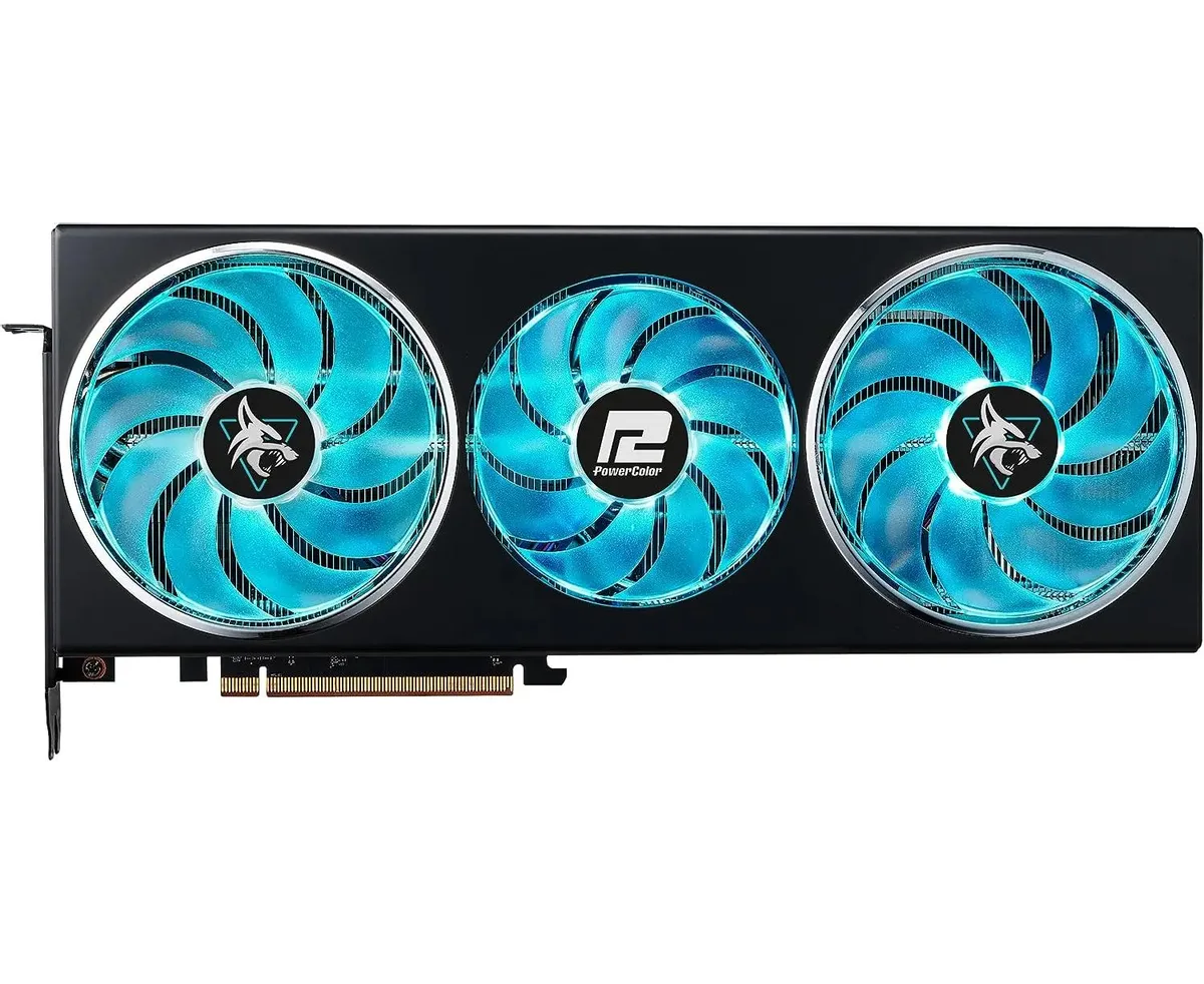 Видеокарта Power Color AMD Radeon RX 7700 XT (RX7700 XT 12 G-L/OC) PCI-E 4.0 12288 Mb 192 GDDR6 2075/20000 HDM Ix1 D Px3 HDCP Ret