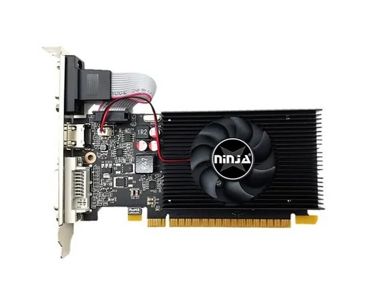 Видеокарта Ninja (Sinotex) GT710 4 G NF71 NP043 F DDR3 64 BIT DVI HDMI VGA 1 Fan RTL