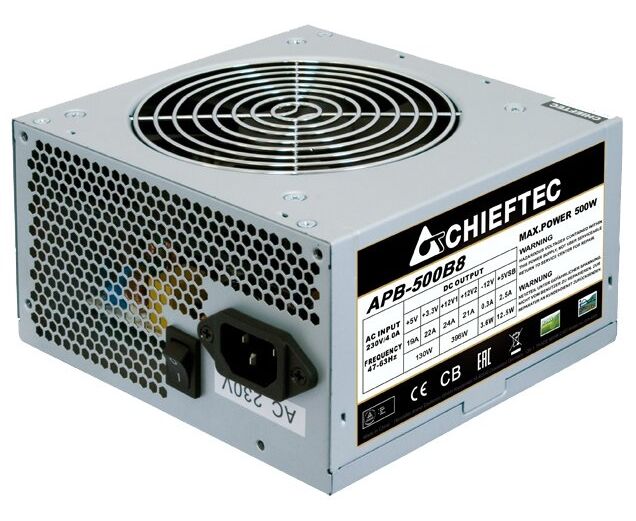 Блок питания CHIEFTEC APB-500 B8,500 Вт ATX 12 V,с активным PFC,24+4 pin 1x 6 / 8-pin разъем