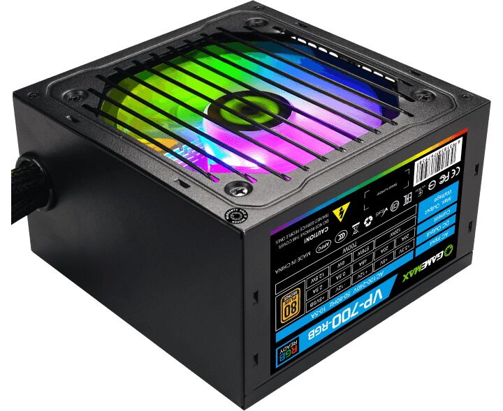 Блок питания Game Max VP-700-RGB 80+ ATX 700 W, Ultra quiet