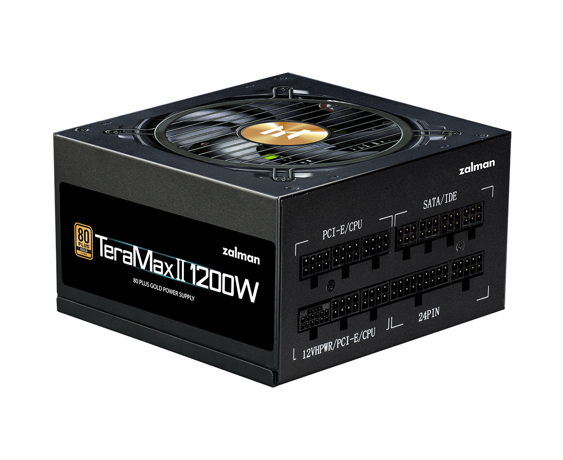 Блок питания Zalman ZM1200-TMX2, 1200 W, ATX12 V v3.0, APFC, 12cm Fan, 80+ Gold Gen5, Full Modular, Retail