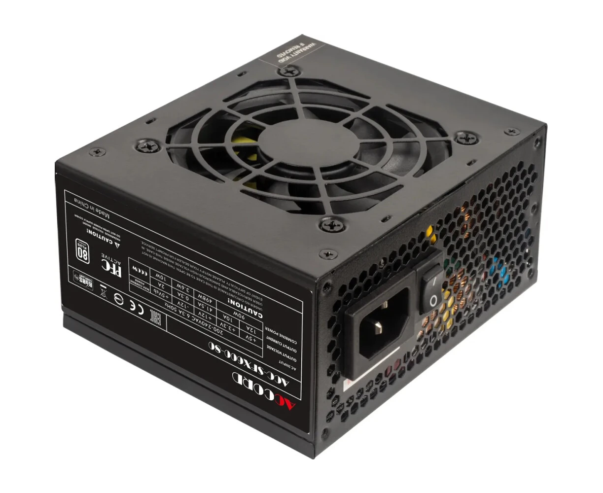 Блок питания Accord ACC-SFX600-80, SFX 600 W 24pin APFC 80mm fan 3x SATA RTL