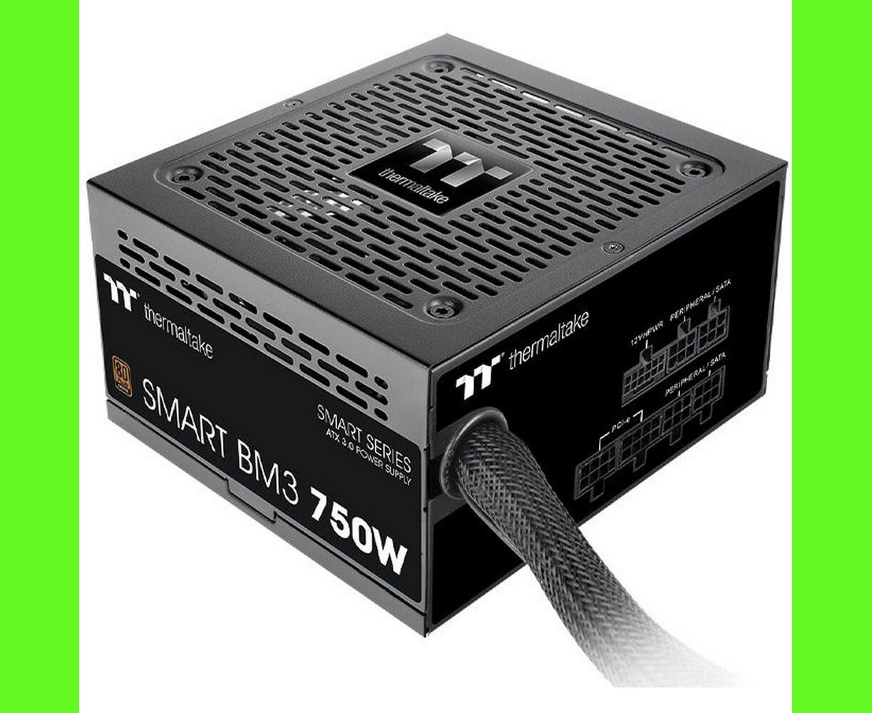 Блок питания Thermaltake Smart BM3 750 (PS-SPD-0750 MNFABE-3)/Semi Modular/Non Light/Full Range/Analog/80 Plus Bronze/EU/JP Main CAP/All Flat Cables