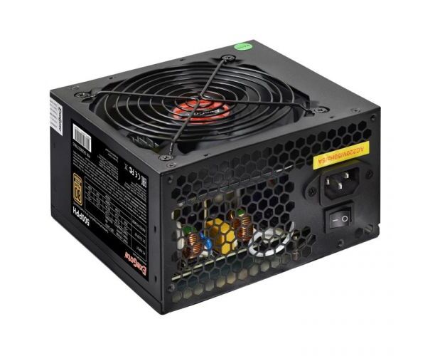 Блок питания Exe Gate 500 PPH-S EX280577 RUS-S 500 W, 80+Bronze, ATX, black, APFC, 12cm, 24p, (4+4)p, 5*SATA, 3*IDE