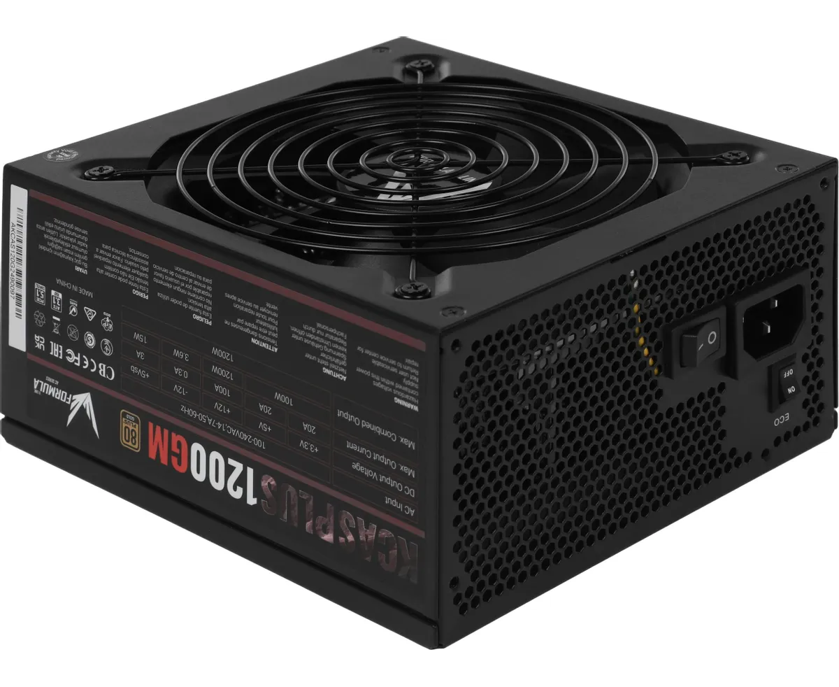 Блок питания Formula AC KCAS Plus 1200 GM V2 (ACPG-KPK2 FEC.12) ATX 1200 W (20+4pin) APFC 140mm fan 10x SATA Cab Manag RTL