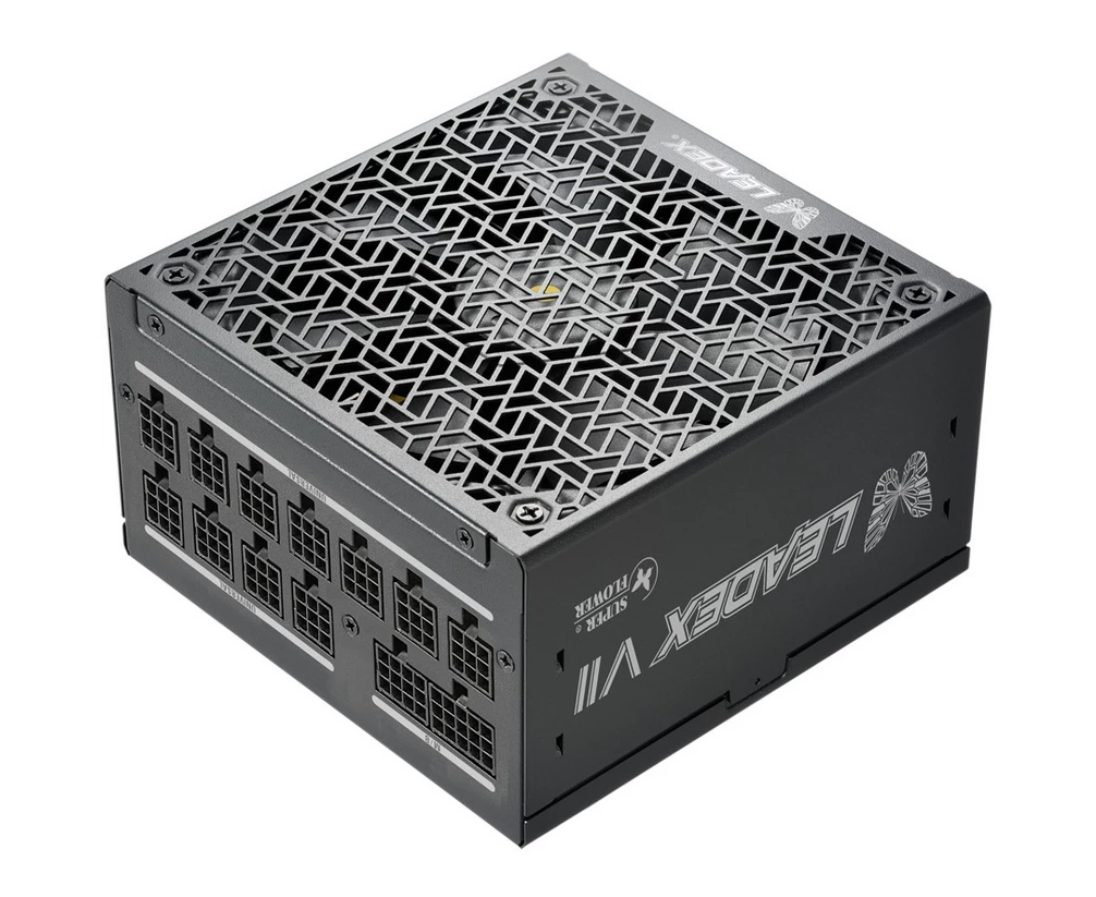 Блок питания Super Flower Power Supply Leadex VII (SF-850 F14 XP), 850 W, ATX 3.0, 140mm, 12x SATA, 3x PCI-E(6+2), 1x12 VHPWR, APFC, 80+ Platinum
