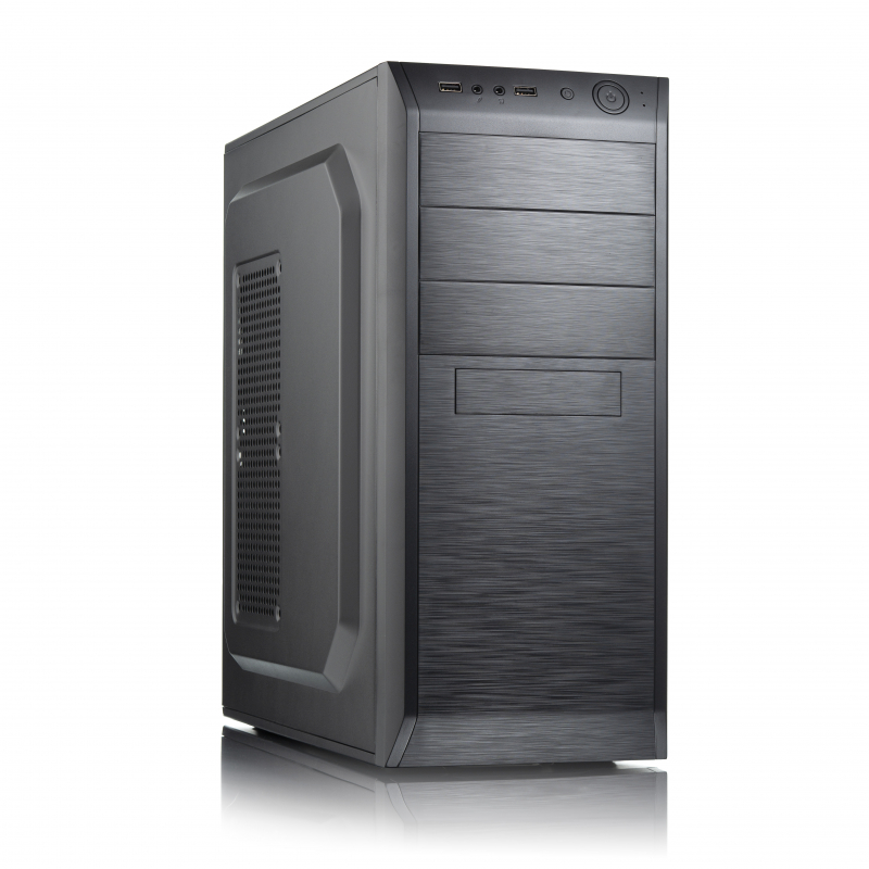 Корпус Foxline FL-733-FZ450 R, m ATX, БП 450 W, 2x5.25 EXT, 2x3.5 EXT, 5x3.5 INT, 2x USB2.0, HDA, w/o FAN