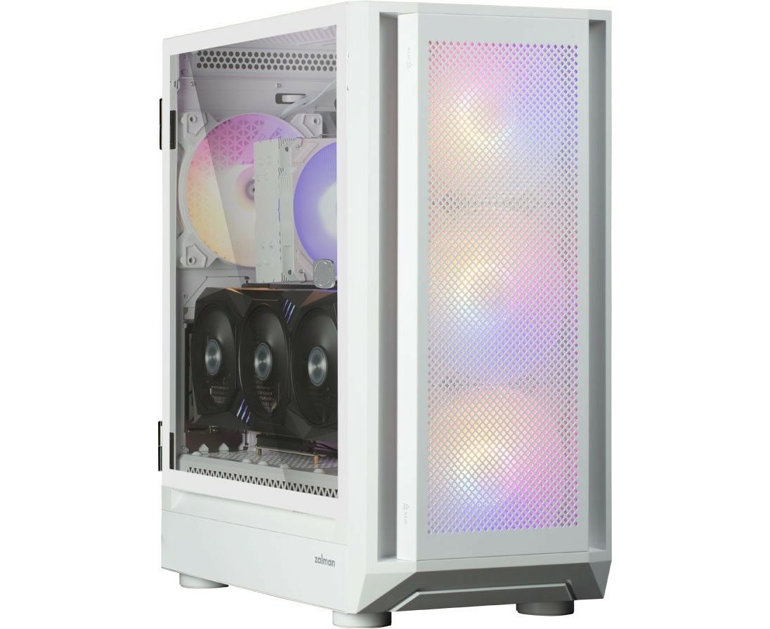 Корпус ZALMAN i6, EATX, White, Front Mesh, Window, 2x3.5", 3x2.5", 1x USB2.0, 1x USB3.0, 1x USB Type C, Front 3x140mm RGB LED, Rear 1x140mm RGB LED