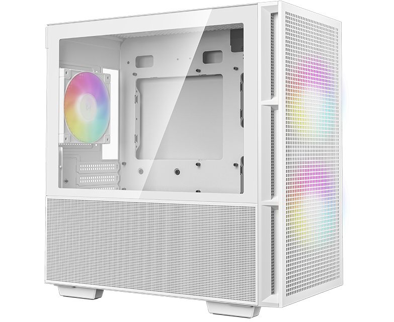 Корпус Deepcool CH360 white (R-CH360-WHAPE3-G-1) Mini Tower (m ATX, без БП, ARGB, USB3.2 Type-A + USB3.2 Type-C)