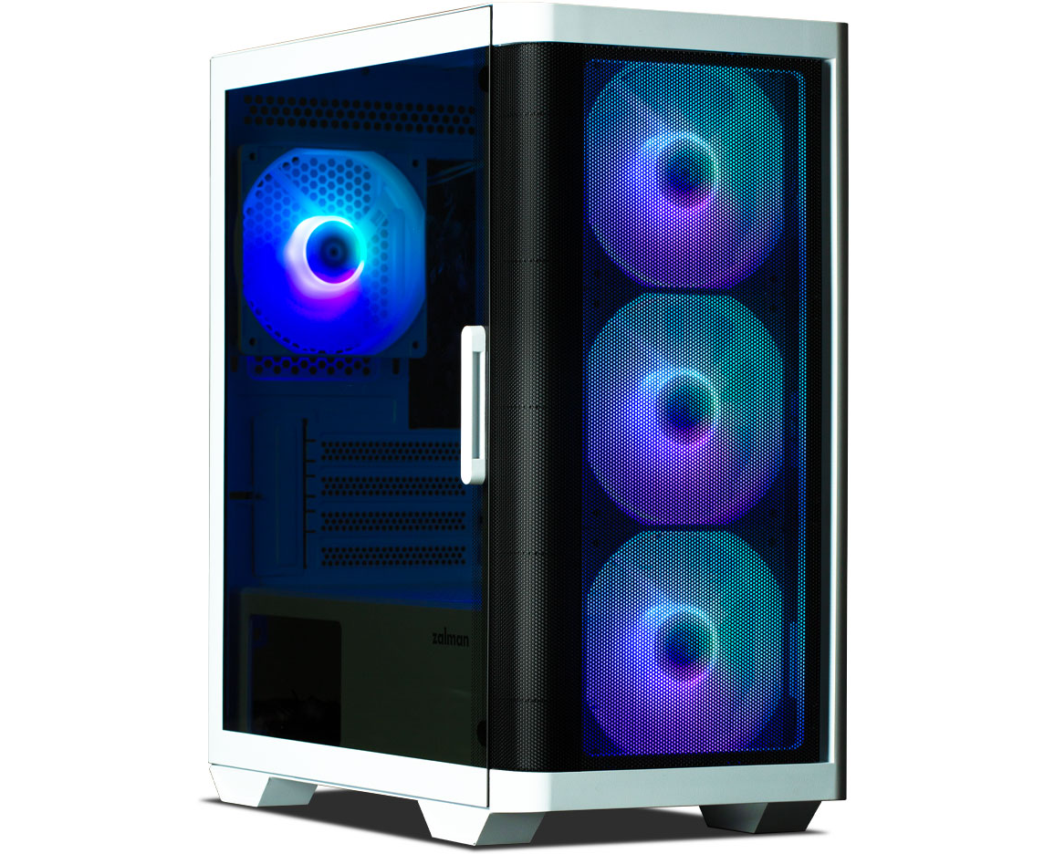 Корпус ZALMAN M4 White, MATX, White, Window, 1x Combo (3.5'' or 2.5''), 1x3.5", 2x2.5", 1x USB2.0, 2x USB3.0, Front 3x120mm ARGB, Rear 1x120mm ARGB