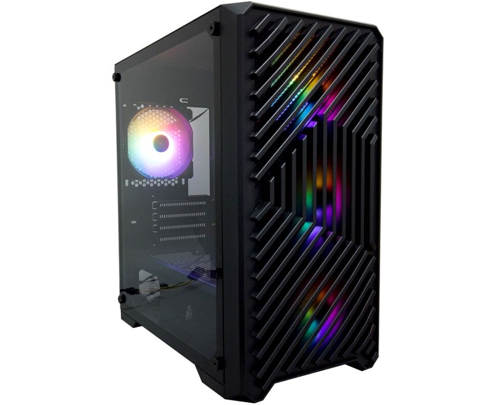 Корпус 1 STPLAYER Trilobite T5 Black / m ATX, TG / 4x120mm LED fans inc. / T5-BK-4 F1