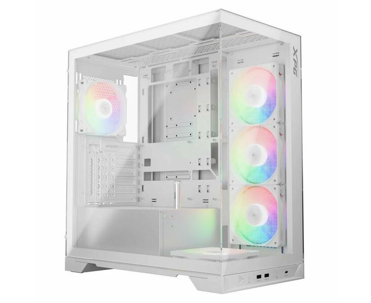 Корпус XPG Invader X White (INVADERXMT-WHCWW) Mid-Tower Gaming ATX PC Case with Panoramic View, Tempered Glass Panels, and RGB Lighting Black