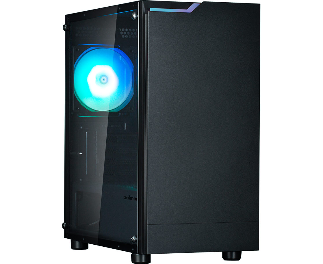 Корпус ZALMAN T4 Plus, MATX, Black, Window, 1 x Combo (3.5'' or 2.5''), 1x3.5'', 2x2.5", 1x USB2.0, 2x USB3.0, REAR 1x120mm ARGB