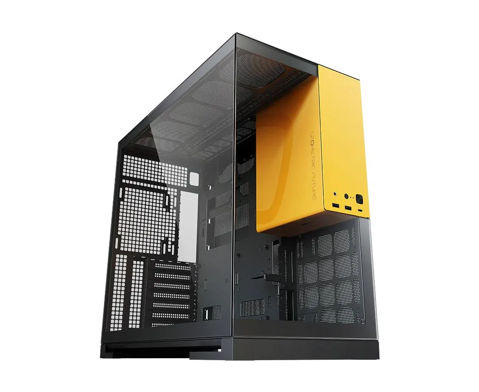 Корпус Geometric Future Model 5 Black Yellow (1 AM5 WKBY00100) / mid tower, E-ATX