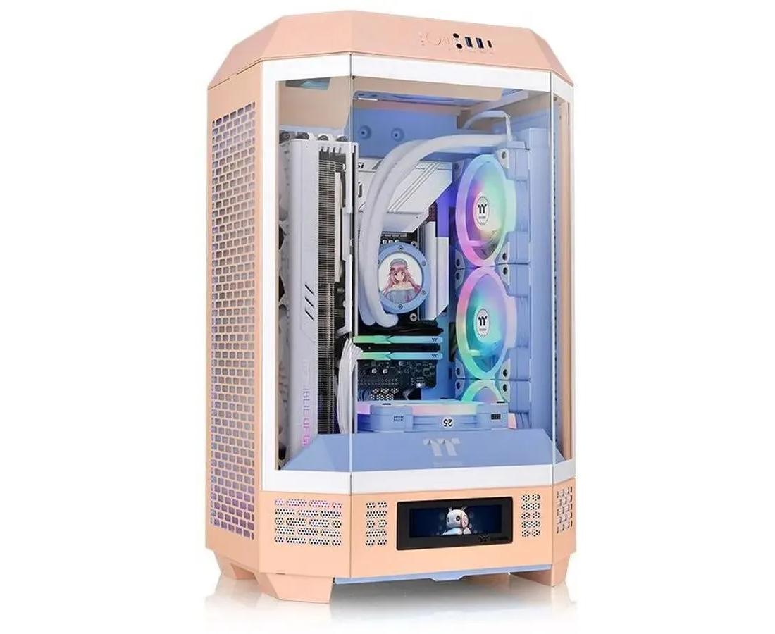 Корпус Thermaltake The Tower 300 (CA-1 Y4-00 S) розовый без БП mini ITX 8x120mm 6x140mm 2x USB3.0 audio bott PSU