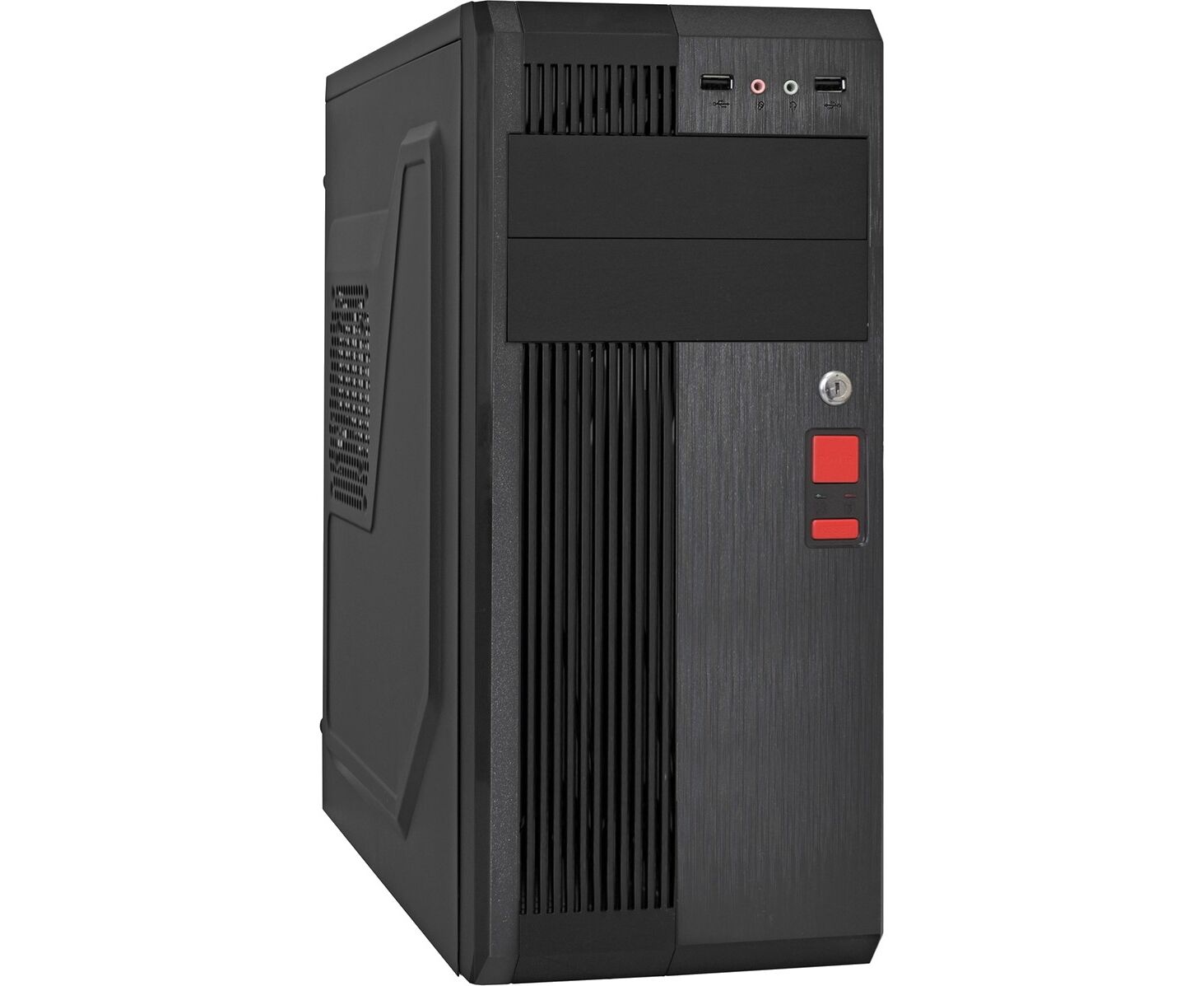 Корпус Exe Gate UN-605 B Black (EX283224 RUS) ATX, UN450, 120mm, 2x USB, Audio, замок блокировки кнопки питания