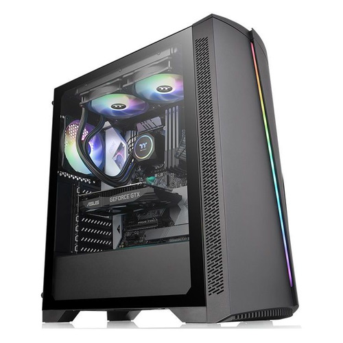 Корпус Thermaltake H350 TG RGB черный без БП ATX 5x120mm 4x140mm 1x200mm 2x USB2.0 1x USB3.0 audio bott PSU