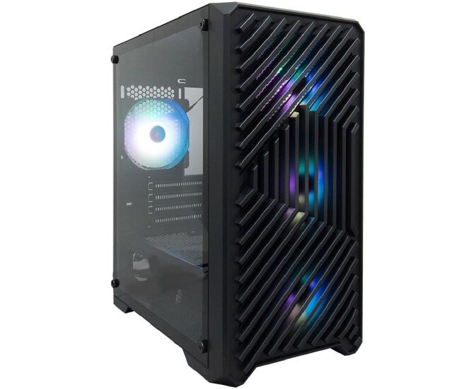 Корпус 1 STPLAYER Trilobite T5 ARGB Black (T5-BK-4 F7) m ATX 4x120mm ARGB fans