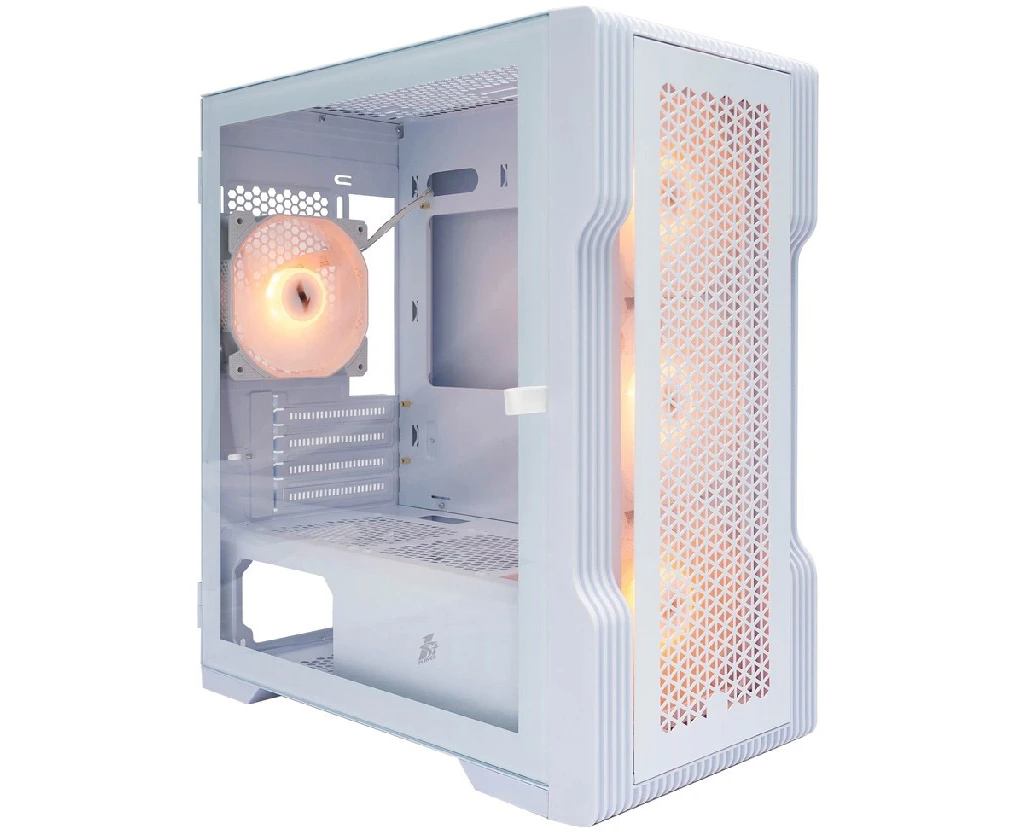 Корпус 1 STPLAYER Trilobite T3 ARGB White (T3-WH-4 F7-W) / m ATX / 4x120mm ARGB fans