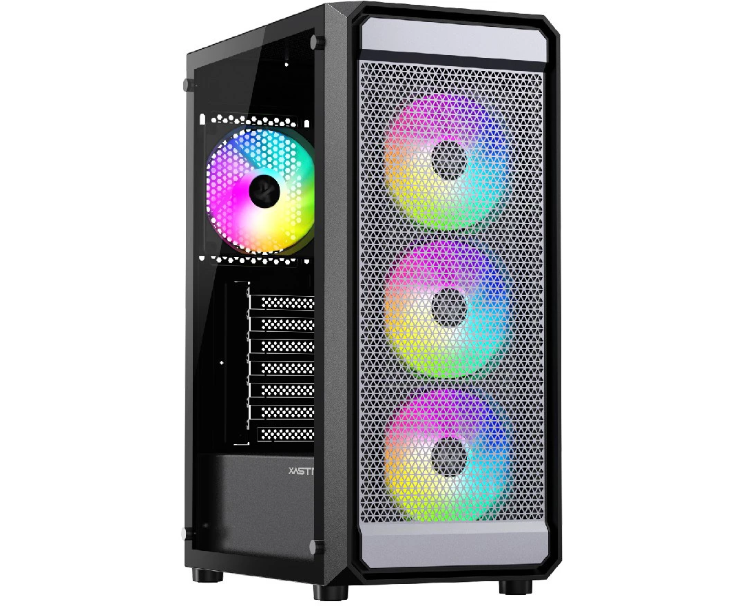 Корпус XASTRA A403 4 ARGB Black (A403-4 FC12 A) ATX/Mesh tempered glass 4x120mm ARGB PWM fans
