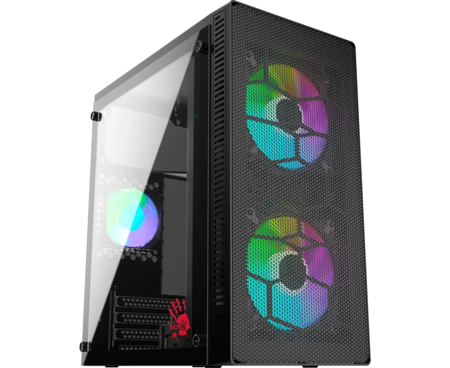 Корпус BLOODY BD-CC101, m ATX, Mini-Tower, без БП, черный