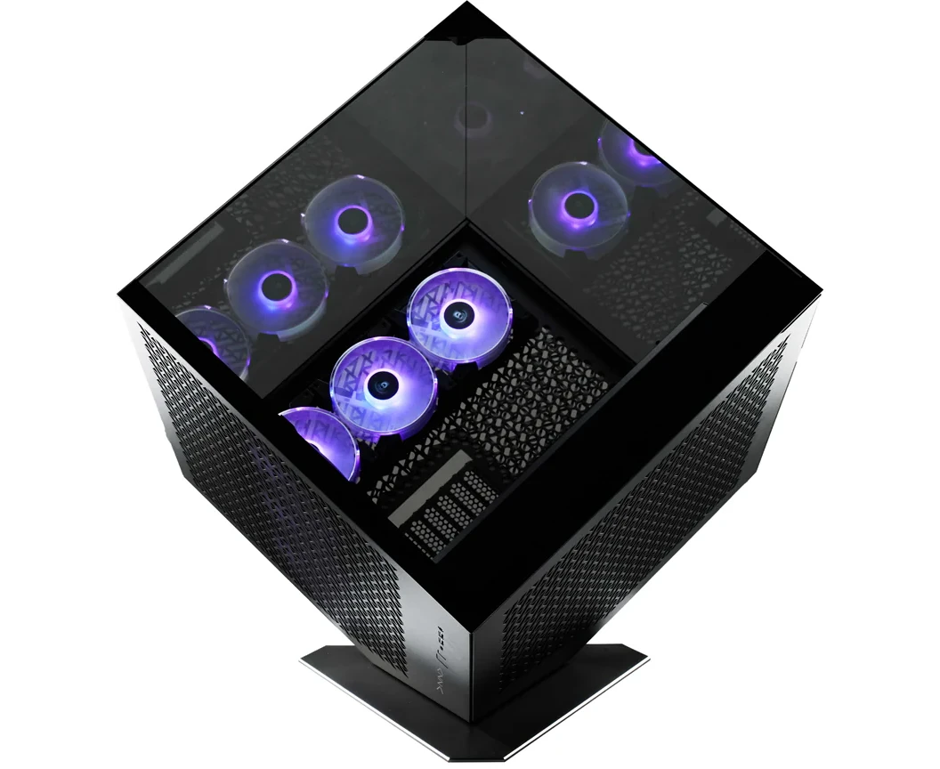 Корпус Azza Cube Plus (CSAZ-1002 CUBE+) черный без БП ATX 6x120mm 2x USB3.0 1x USB3.1 audio bott PSU