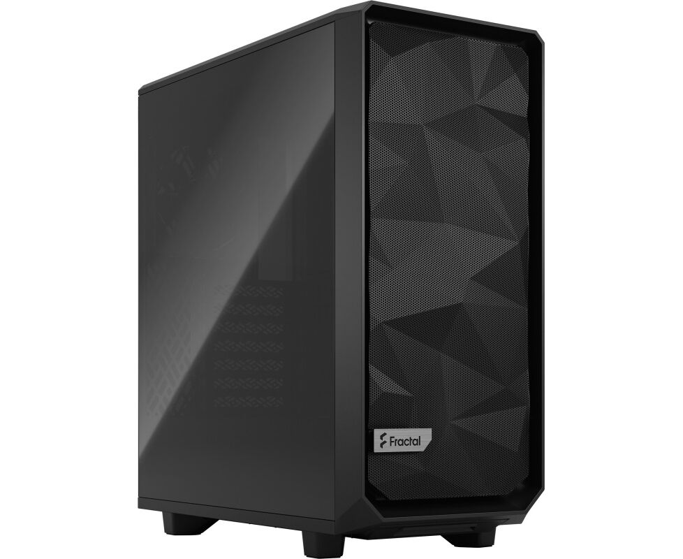Корпус Fractal Design Meshify 2 Compact Black - DARK TG / ATX, TG / 2x140mm & 1x120mm fans inc. / FD-C-MES2 C-02
