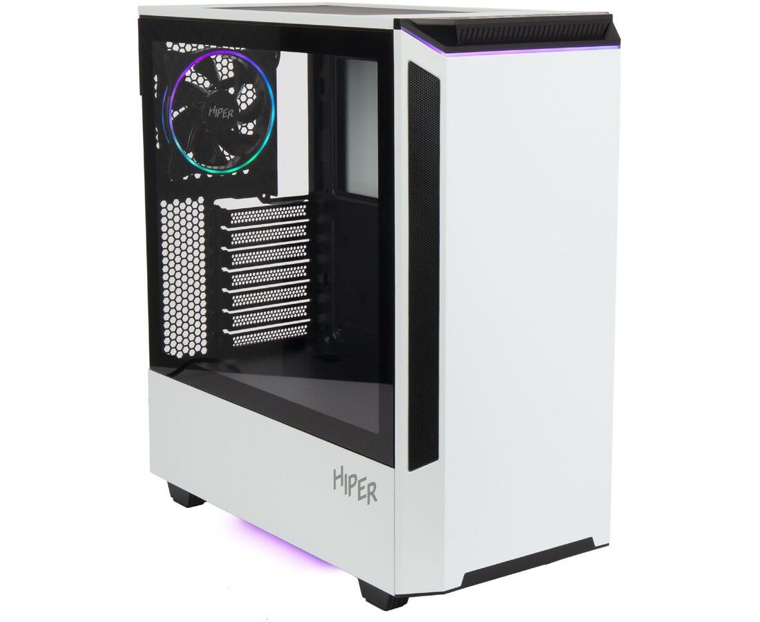 Корпус Hiper PW81 белый без БП ATX 3x120mm 2x USB2.0 2x USB3.0 audio bott PSU