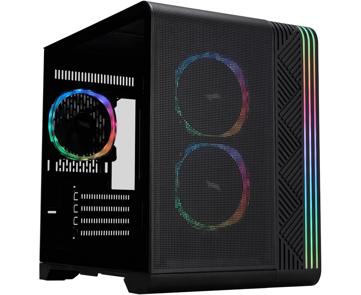 Корпус 1 STPLAYER VT5 ARGB Black (VT5-BK-3 FS7) / m ATX / 3x120mm ARGB fans