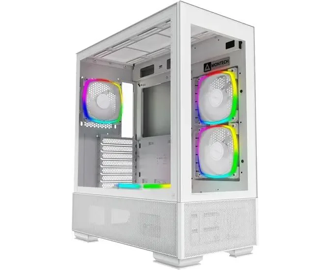 Корпус Montech Sky Two белый без БП ATX 3x140mm 2x USB3.0 audio bott PSU SKY TWO WH