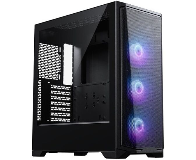 Корпус PHANTEKS Eclipse G370 A (PH-EC370 GA_DBK01), Black, 3x120mm ARGB Fan, боковая панель Tempered Glass, Mid-Tower