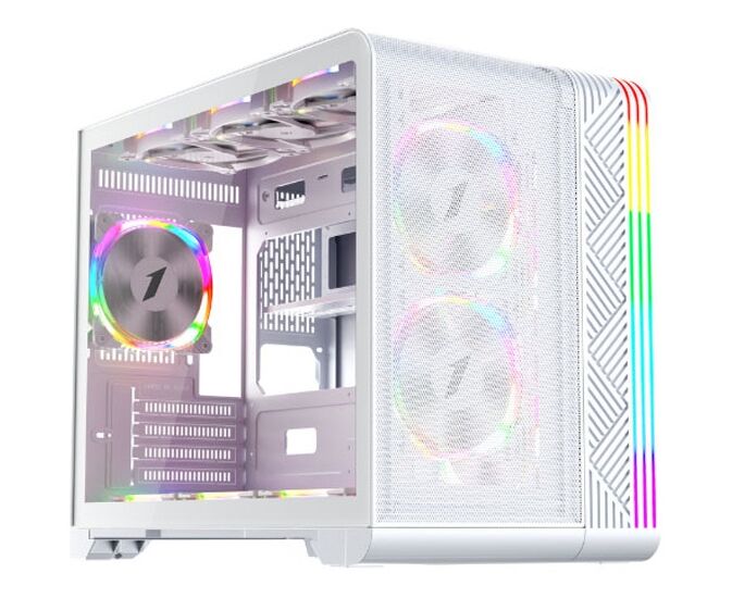 Корпус 1 STPLAYER VT6 ARGB White (VT6-WH-3 FS7-W) / m ATX / 3x120mm ARGB fans