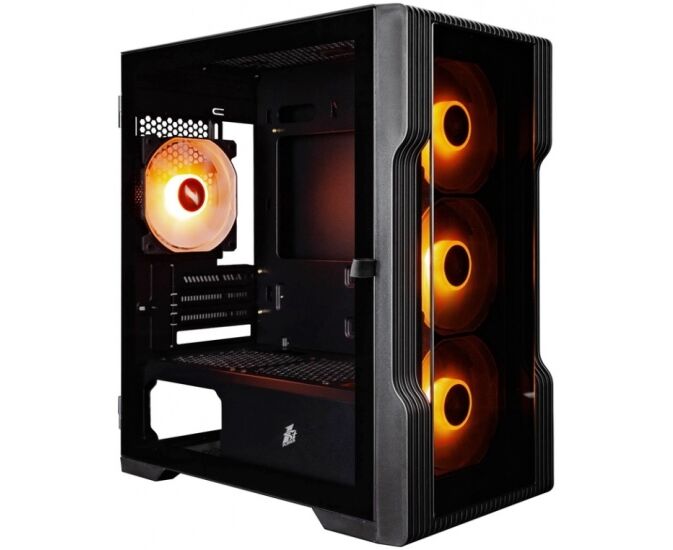 Корпус 1 STPLAYER Trilobite T3-G ARGB Black (T3-G-BK-4 F7) / m ATX / 4x120mm ARGB fans