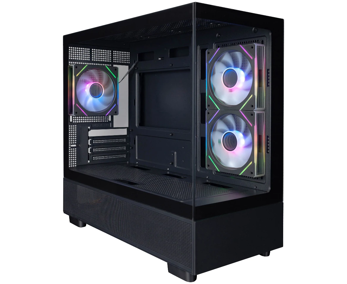 Корпус 1 STPLAYER Miku Mi5 ARGB Black (Mi5-BK-2 FC7 R-1 FC7) / m ATX / 3x120mm ARGB fans