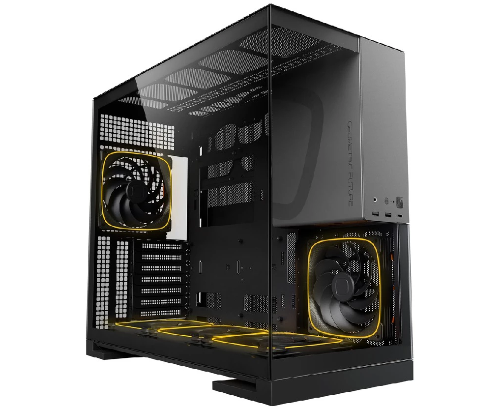 Корпус Geometric Future Model 5 Black Gray with fans (1 AM5 WKBK02100) / mid tower, E-ATX / 5x140mm ARGB fans