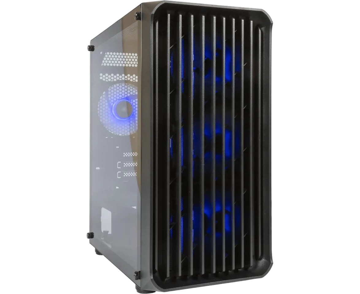 Корпус Eurocase M205 4 ARGB черный без БП 00-01003411 Minitower m ATX закаленное стекло USB 3.0