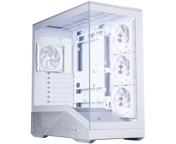 Корпус 1 STPLAYER GM7 ARGB Silver (GM7-SV-3 FN7 R-W-1 FN7-W) / ATX / 4x120mm ARGB fans