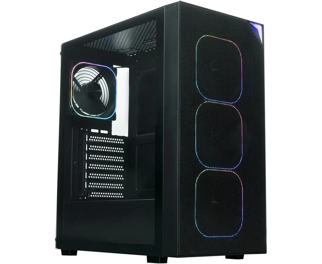 Корпус XASTRA A408 4 ARGB Black (A408-4 FG12 A) ATX/Mesh/Screwless full-size TG / 4x120mm ARGB PWM FG fans