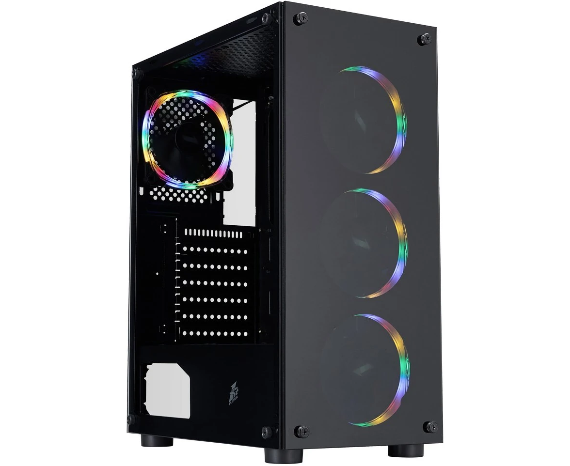 Корпус 1 STPLAYER Fire Dancing V3-B (V3-B-BK-4 FS1) / ATX / 4x120mm FRGB fans