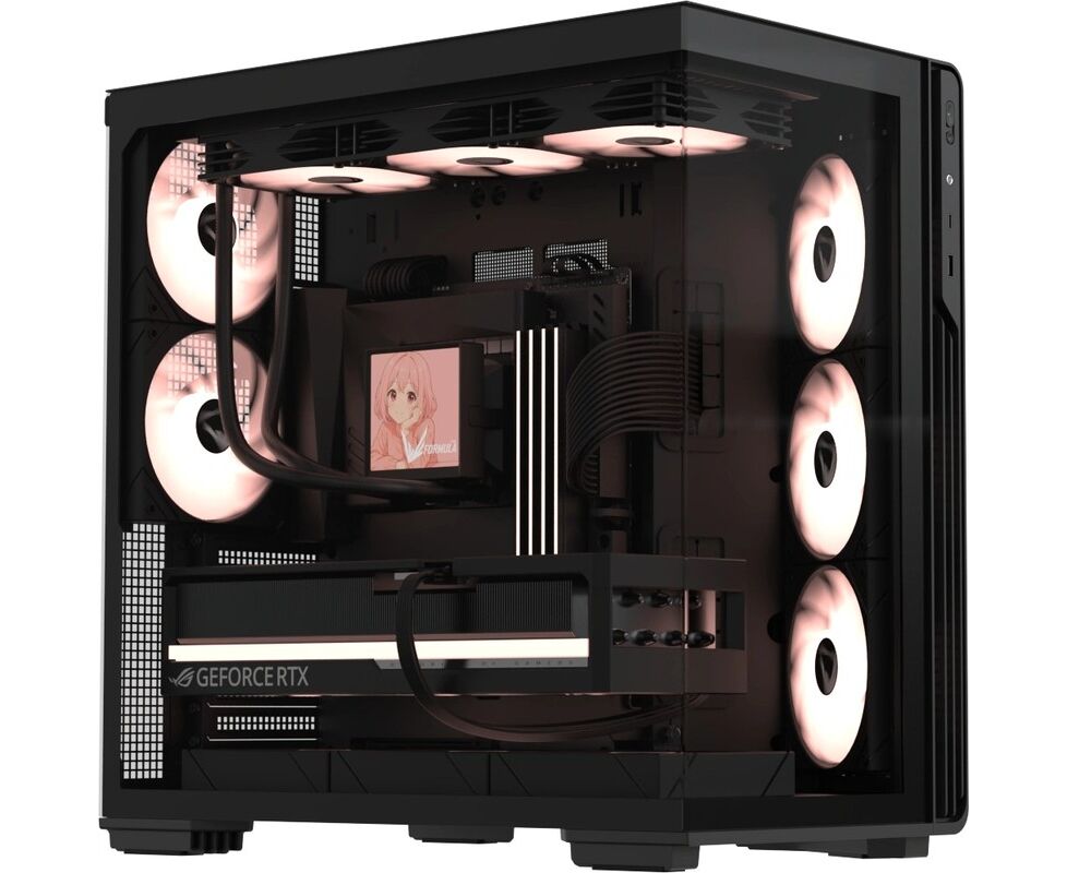 Корпус Formula Crystal Z7 черный без БП ATX 11x120mm 4x140mm 1x USB3.0 1x USB3.1 audio bott PSU