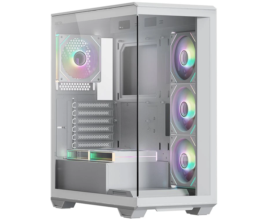 Корпус XASTRA Q600 6 ARGB-C10-UC White (Q600-6 FM12 A-C10-UC-WH) ATX/Aquarium/Screewless/6x120mm ARGB PWM FM fans/Argb+PWM HUB 10port/ Type-C