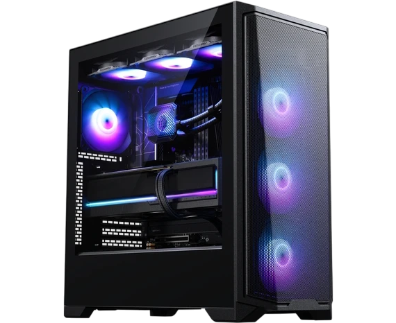 Корпус PHANTEKS Eclipse G370 A (PH-EC370 A_DBK01 R) , Black, 4x120mm ARGB Fan, Nylon front filter, TG, Mid-Tower