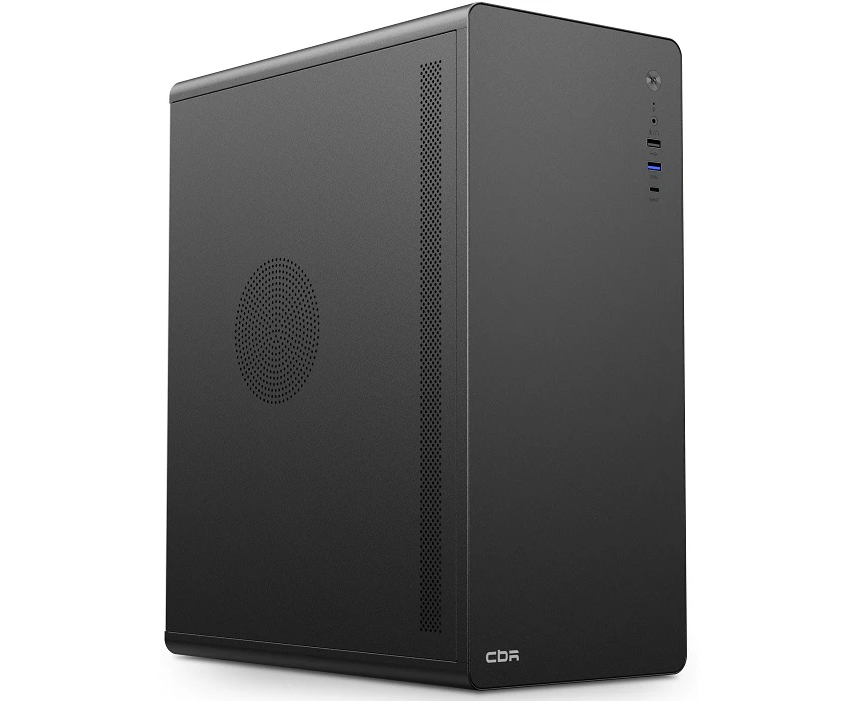 Корпус CBR U500 (PCC-ATX-U500-WPSU), Miditower, без БП, ATX, 1*USB 3.0 Type-C, 1*USB 3.0, 1*USB 2.0, HD Audio+Mic, Black