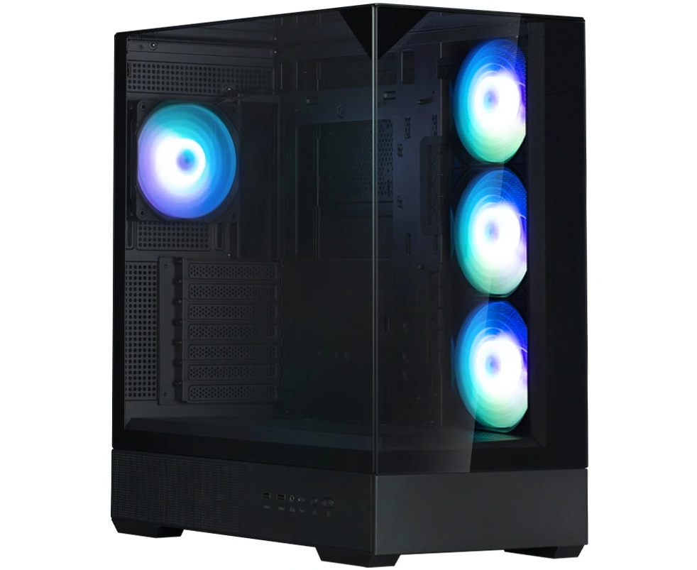 Корпус ZALMAN P40 Prism Plus black Midi Tower (ATX, без БП, 2x USB3.0+USB Type-C, 4x120mm ARGB )