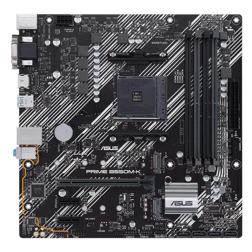 MB s AM4 ASUS PRIME B550 M-K, ARGB, m ATX, 4x DDR4, 1x PCI-E4.0x16/2x PCI-E3.0x1, 4x SATA3/2x M.2, RTL8111 H, ALC887, 6x USB3.2, DVI-D/HDMI/D-SUB, PS/2
