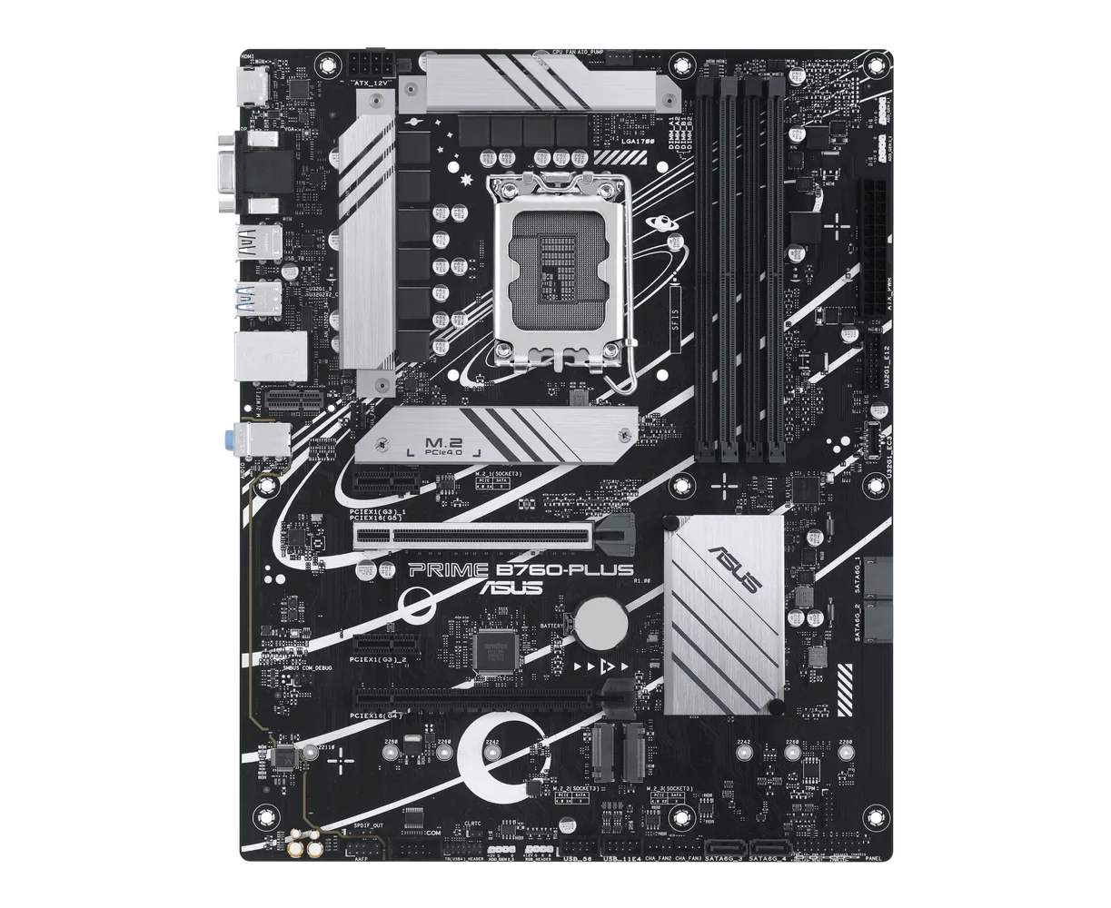 MB s1700 ASUS PRIME B760-PLUS, Intel B760, 4x DDR5-5600 МГц, 2x PCI-Ex16, 3x M.2, Standard-ATX 90 MB1 EF0-M0 EAY0
